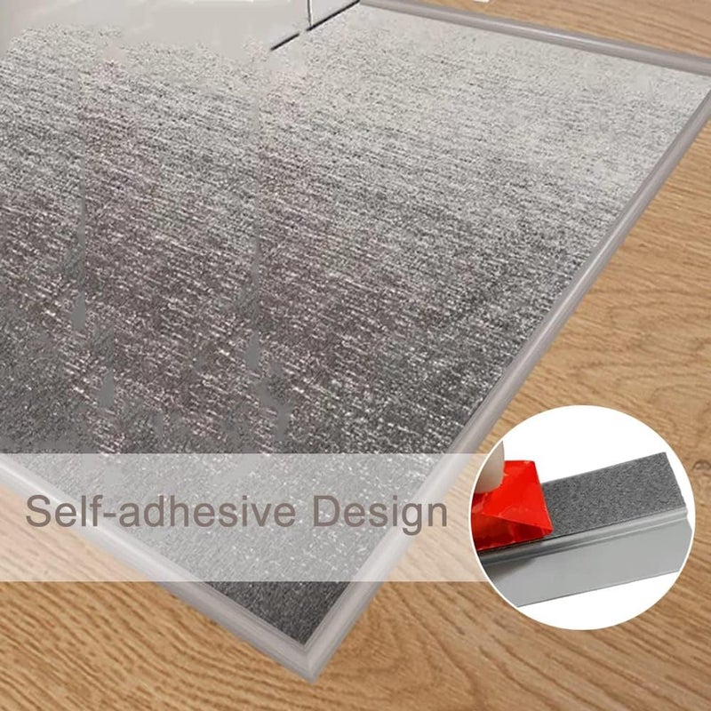 SUVEUS 10Ft Floor Transition Strip, Self Adhesive Carpet Edging Trim Strip, Threshold Strips for Threshold Height Less Than 5 mm (Gray Wood Grain) - Image 3