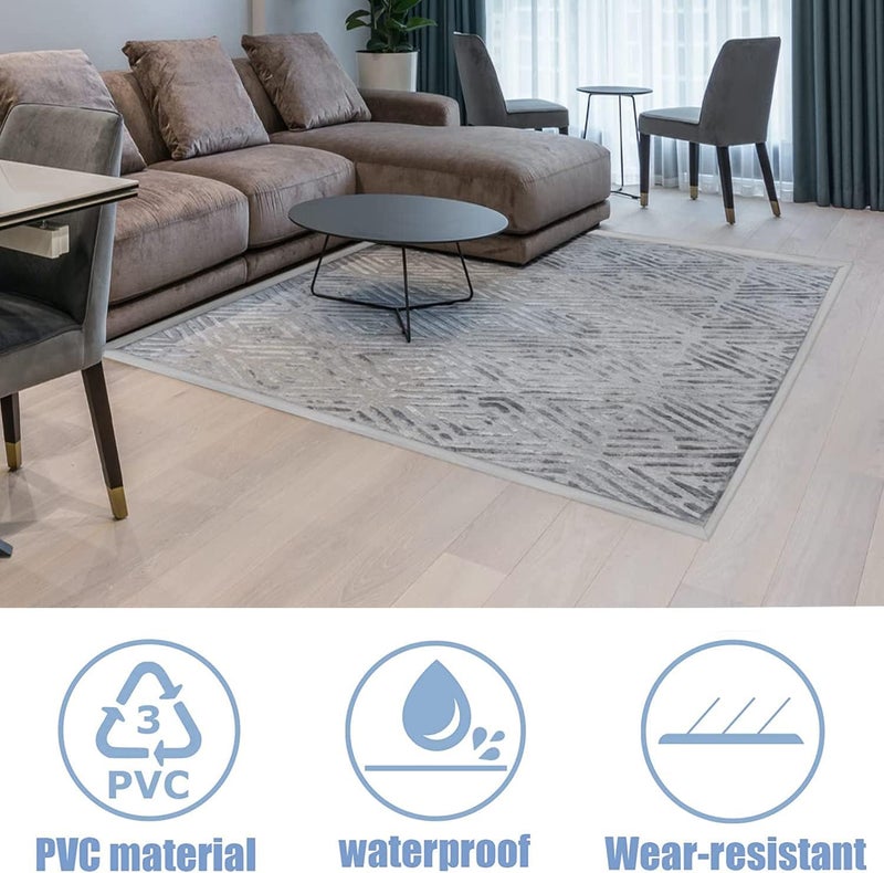 SUVEUS 10Ft Floor Transition Strip, Self Adhesive Carpet Edging Trim Strip, Threshold Strips for Threshold Height Less Than 5 mm (Gray Wood Grain) - Image 4
