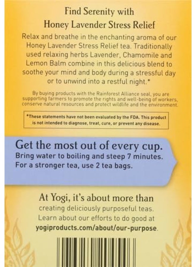 يوغي شاي مزيج الهدوء المهدئ بالعسل والخزامى لتخفيف التوتر، ١٦ كيس شاي - Image 2