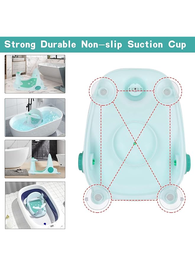 إيروريكس مقعد استحمام للأطفال، كرسي استحمام ثابت للأطفال، كرسي استحمام للأطفال بتصميم كوب الشفط، مقعد مريح للأطفال - Image 4