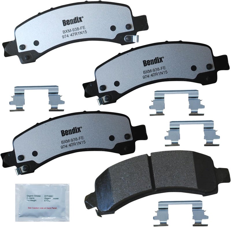 Bendix Fleet Metlok MKD974FM Semi-Metallic Rear Brake Pads for Select Models Chevrolet Express 2500, 3500, Cargo, Pasajeros, GMC Savana 4500 - Image 1