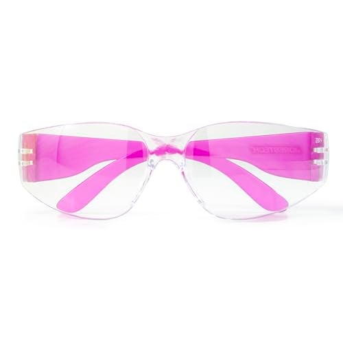 JORESTECH Eyewear Protective Safety Glasses, Polycarbonate Impact Resistant Lens Pack of 12 (Clear, Pink) - Image 3