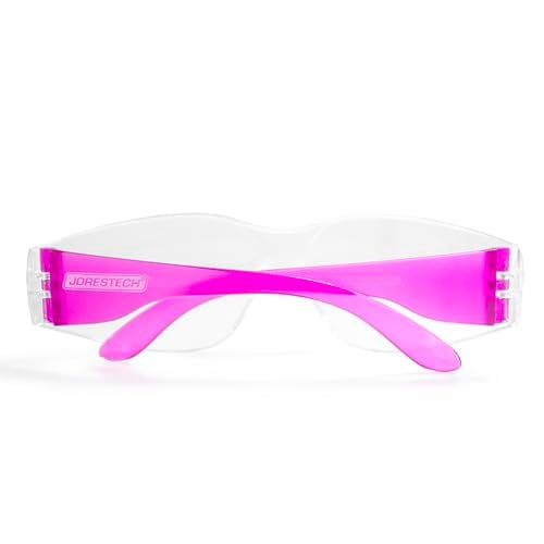 JORESTECH Eyewear Protective Safety Glasses, Polycarbonate Impact Resistant Lens Pack of 12 (Clear, Pink) - Image 5