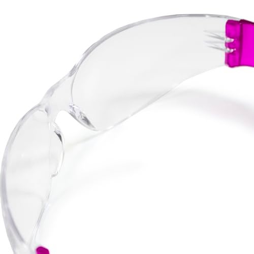 JORESTECH Eyewear Protective Safety Glasses, Polycarbonate Impact Resistant Lens Pack of 12 (Clear, Pink) - Image 4