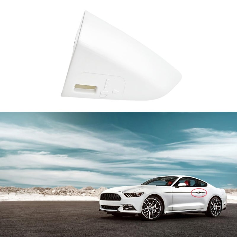 HXDZA Driver Side White Door Handle Cap Cover Keyhole Compatible with Ford Mustang 20152020 Replacement FR3Z63218A15ACPTM FR3Z63218A15AAPTM