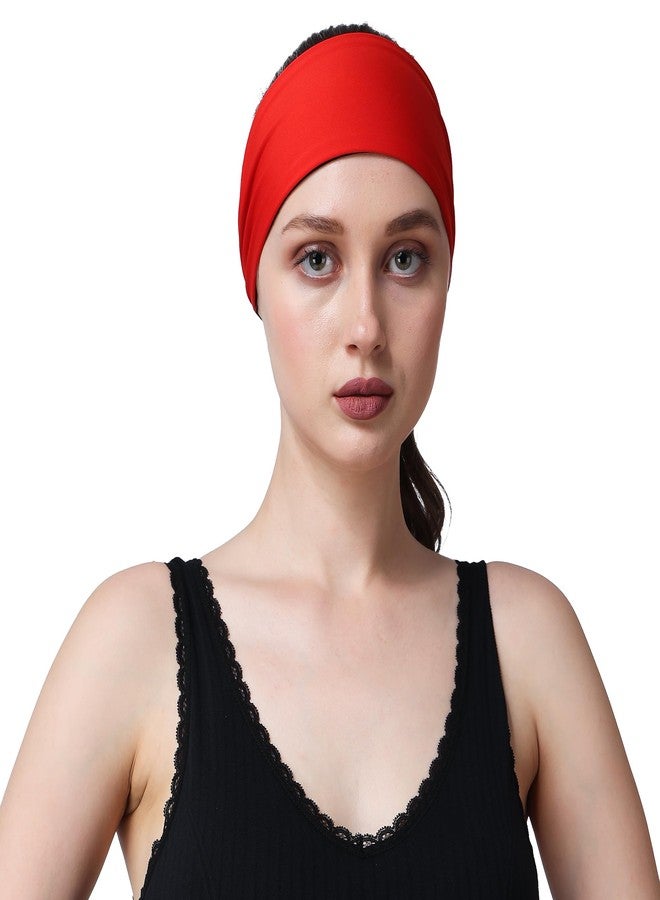 PAROPKAR Multi Sports Moisture Wicking Headband Sweatband Wristband Hairband for Gym Yoga Workout Outdoor Running Cycling Football Cricket for Men Women (Red) - Image 2