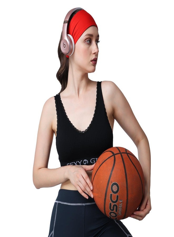 PAROPKAR Multi Sports Moisture Wicking Headband Sweatband Wristband Hairband for Gym Yoga Workout Outdoor Running Cycling Football Cricket for Men Women (Red) - Image 5