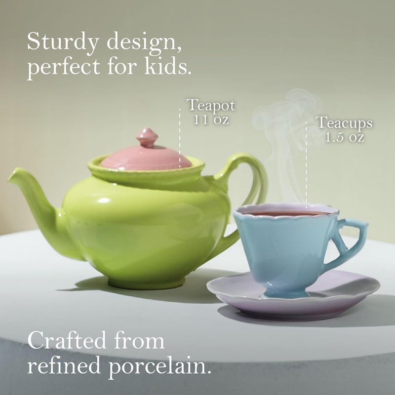 Rosanna Tea For Me, Too Children's Tea Set - Service for 4 in Bright Colors - Image 2