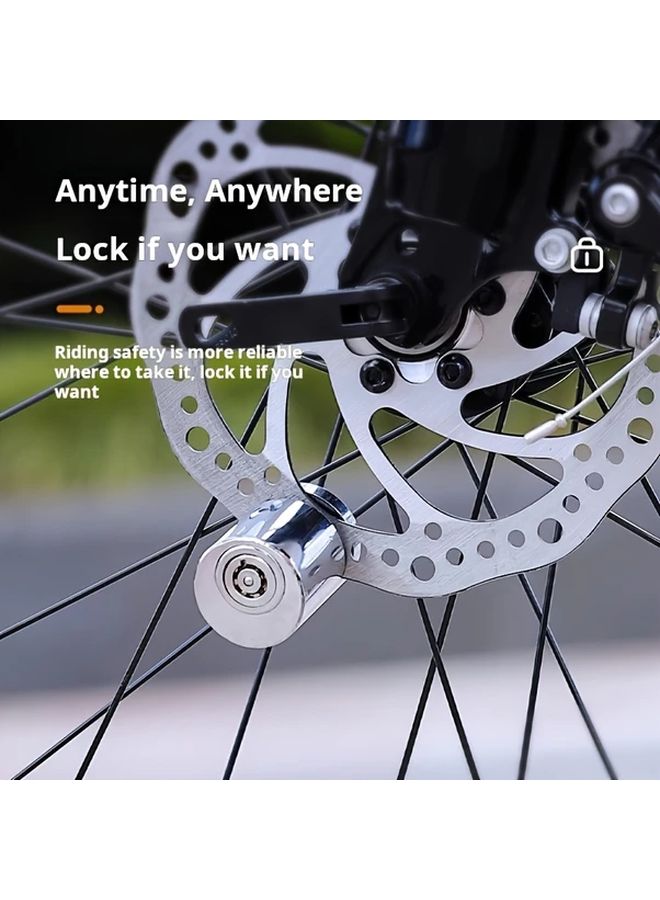 Heavy Duty Disc Brake Lock Silvery High Security Anti Theft Bicycle Motorcycle Bike - Image 4