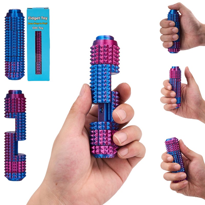 CGXRDK Little Ouchies Pro Fidget Toy 6in1 Keychain with Button Click Spinner and Pain Stim Sensory Tool for Stress Relief - Image 3