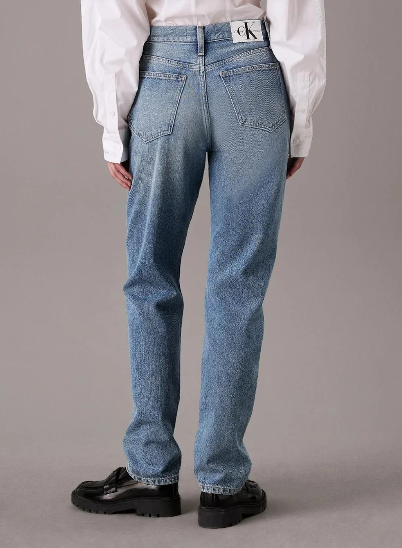 Calvin Klein Denim Light Authentic Slim Straight Jeans for Women | Best Price UAE