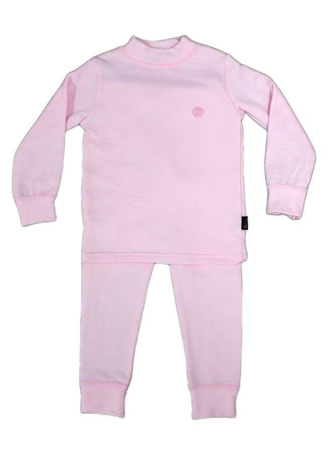 Bashayer Pink winter pajamas with a mid-neck  - Image 3