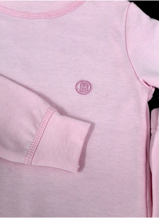 Bashayer Pink winter pajamas with a mid-neck  - Image 2