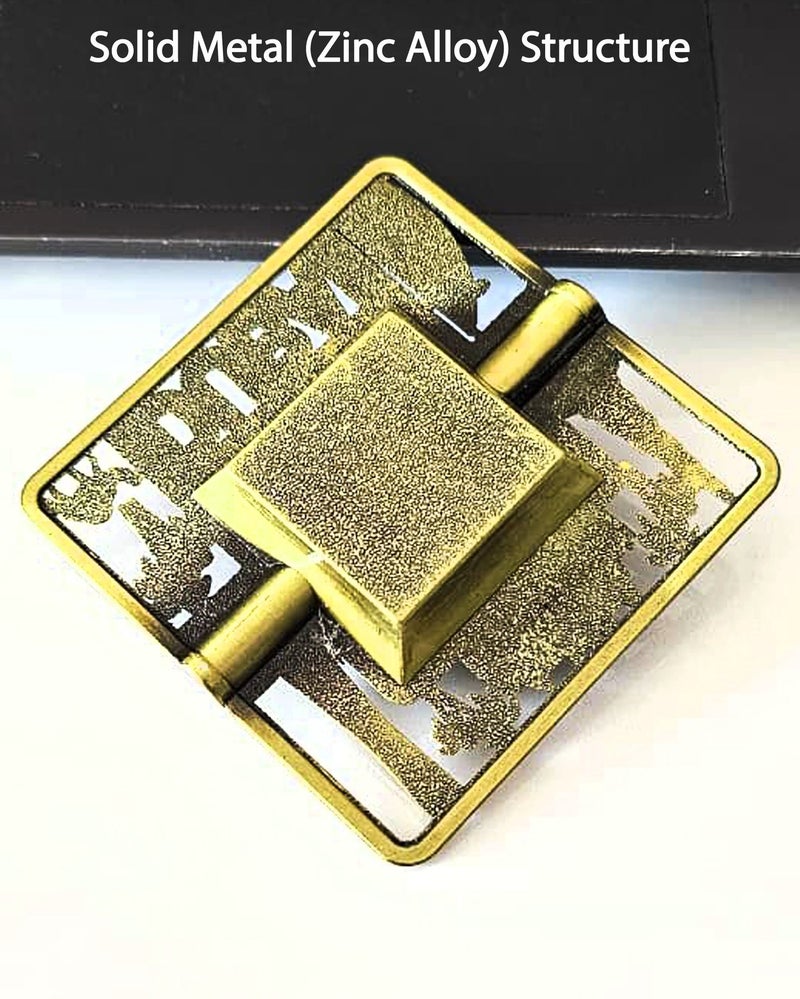 Souvenir Souq 2pcs Dubai Skyline Metal Ashtray Made of Zinc Alloy – UAE Flag Colors with Burj Al Arab, Burj Khalifa Atlantis, Camel & Palm Tree, Greenish & Antique  color finish - Image 2