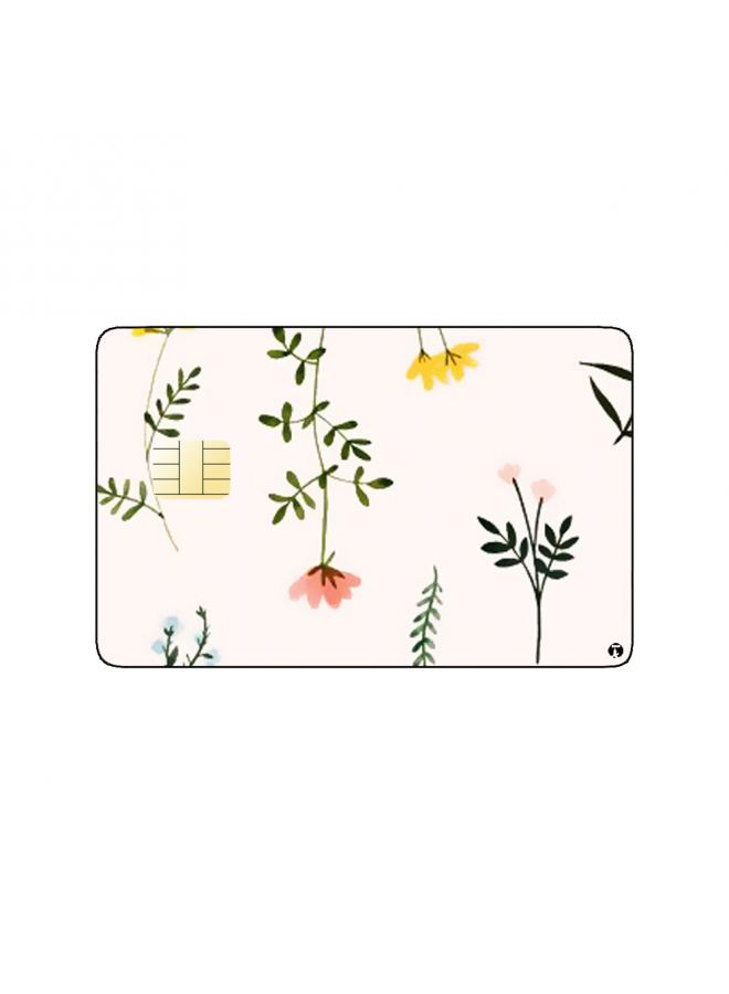 RKN PRINTED BANK CARD STICKER Beautiful Colorful Roses Drawing - Image 1