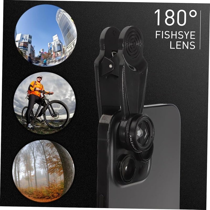 Smartphone Camera Lens Kit Fisheye Macro Wide Angle Telephoto For Nature Landscapes Black - Image 4