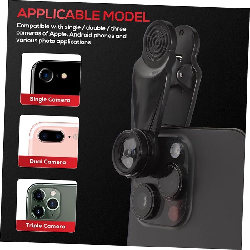 Smartphone Camera Lens Kit Fisheye Macro Wide Angle Telephoto For Nature Landscapes Black - Image 5