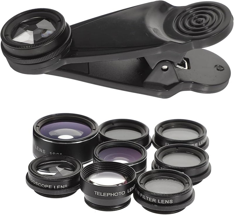 Smartphone Camera Lens Kit Fisheye Macro Wide Angle Telephoto For Nature Landscapes Black - Image 2