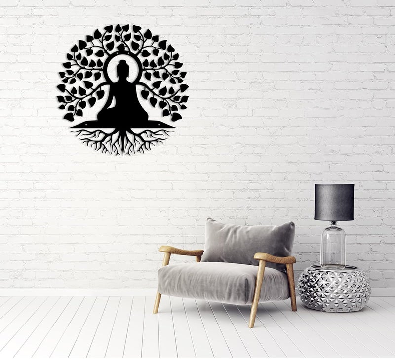 Saifix Metal Wall Art Black Sculptures | Modern Wall Hanging Home Decoration | Living Room, Bedroom & Office Décor - Image 4