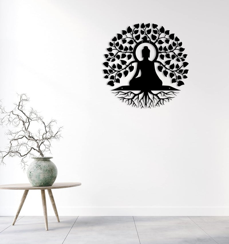 Saifix Metal Wall Art Black Sculptures | Modern Wall Hanging Home Decoration | Living Room, Bedroom & Office Décor - Image 3