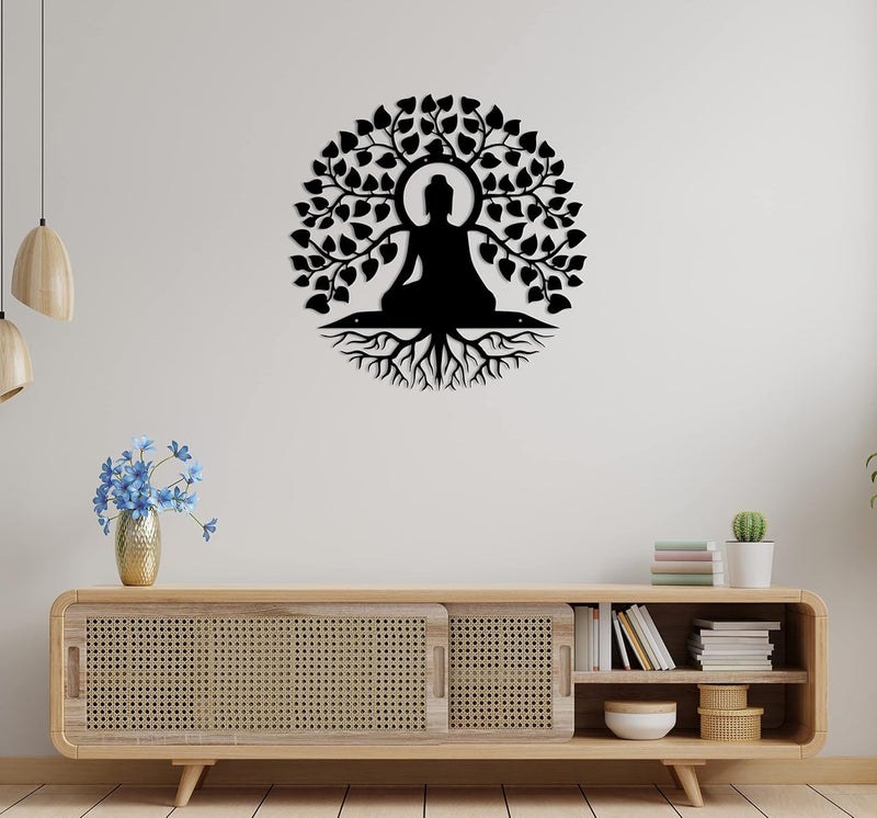 Saifix Metal Wall Art Black Sculptures | Modern Wall Hanging Home Decoration | Living Room, Bedroom & Office Décor - Image 5