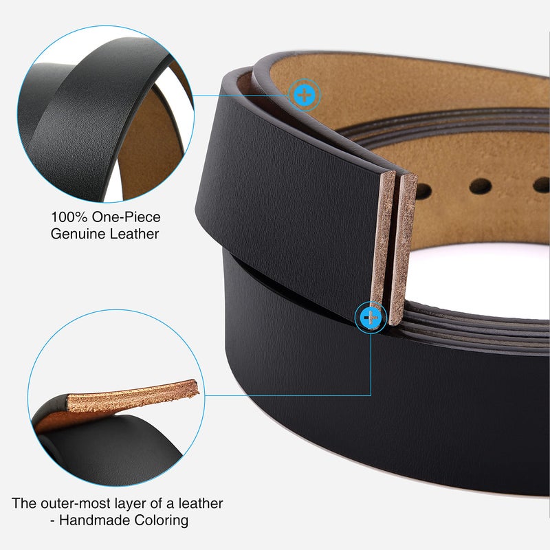 CHAOREN Mens Belts Leather - 35mm Genuine Leather Belt for Jeans - Men Gift for Casual Dress - Image 5