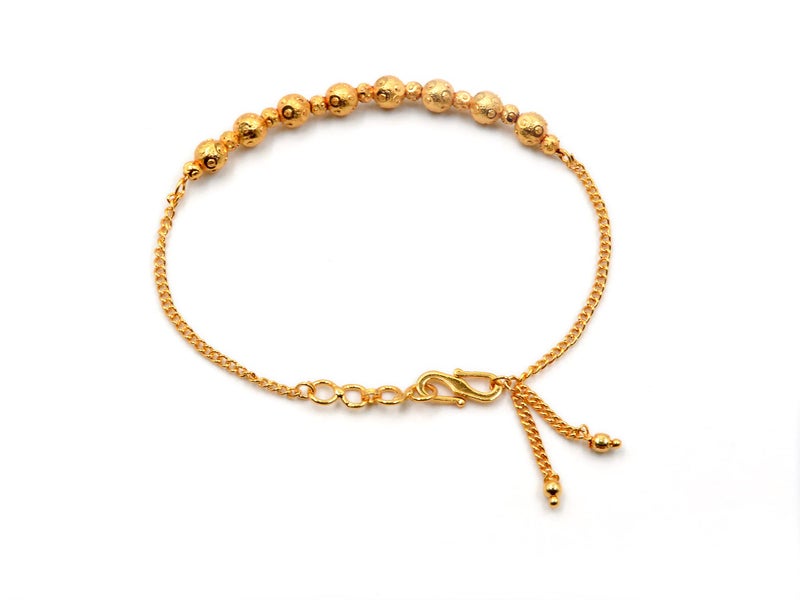 JHB Golden Gold-Plated Brass Bracelet 3 pis Combo for Women And Girl's (3 Pis Golden Bracelet) - Image 4