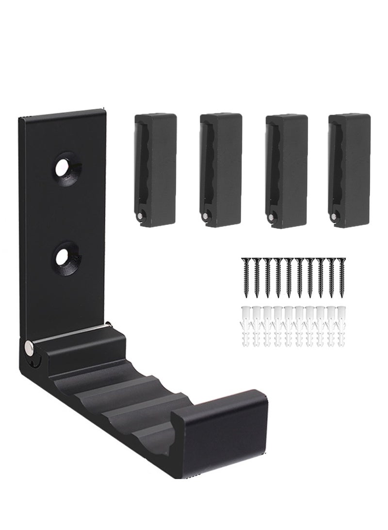 Folding Coat Hooks, Wall Mounted Aluminum Alloy Hooks, 5Pcs Foldable Hook for Hanging Towel, Hangers, Hat, Backpacks, Clothes, Suitable for Bathroom, Bedroom, Living Room  - Image 1