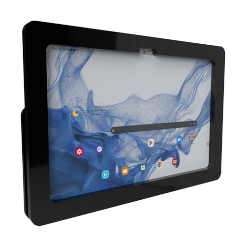 TABcare AntiTheft Security Acrylic VESA Case Compatible with Samsung Galaxy TAB A9 11 A11 Tablet with Wall Mount Kit 90Degree Charge Cable Black - Image 1