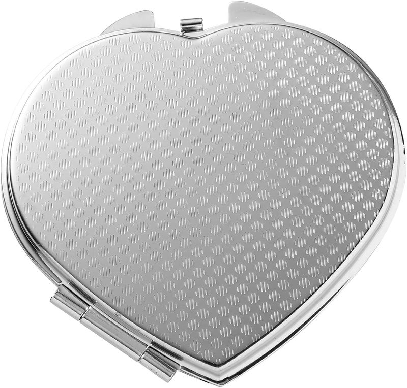 Heart-Shaped Compact Mirror Double-Sided Foldable Travel Pocket Makeup Mirror Portable Handheld for Women on The Go - Image 1