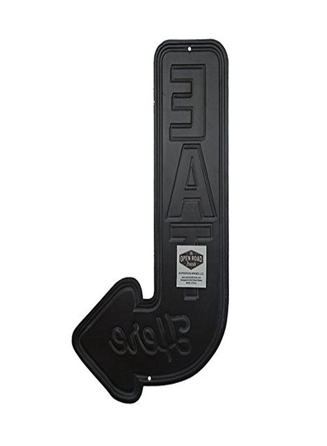 Open Road Brands Eat Here Arrow Embossed Metal Sign - Vintage Diner Sign for Kitchen or Man Cave - Image 4