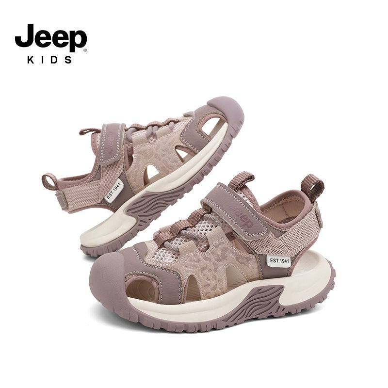 Jeep Boys' 2025 Sandals Soft Sole Lightweight Comfortable Casual Shoes Wear-Resistant Versatile Children'S Water Shoes - Image 1