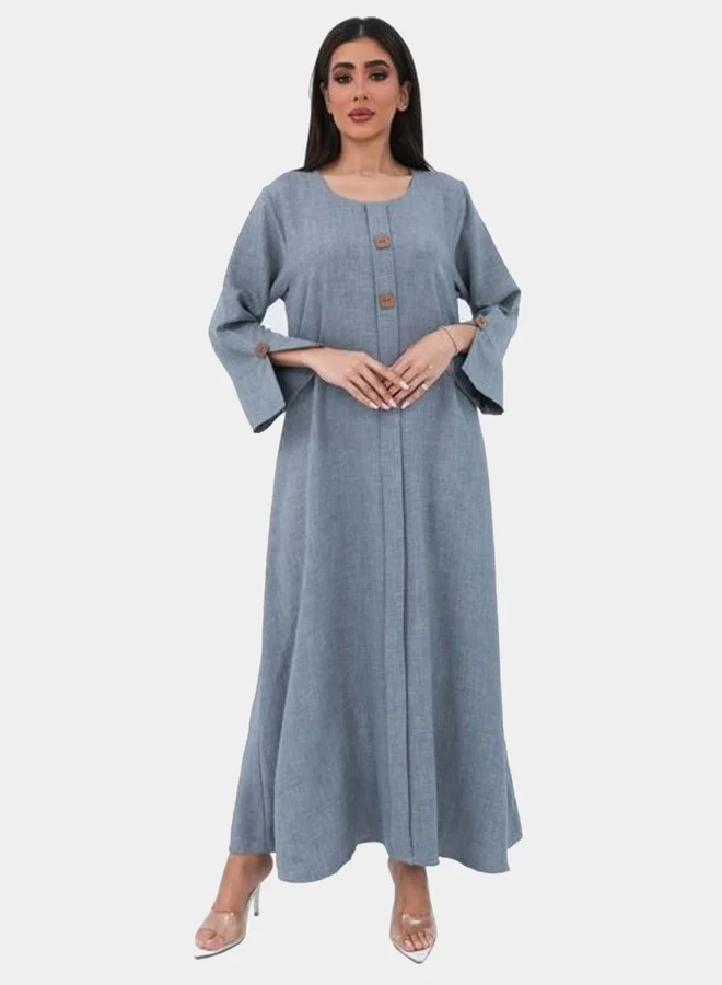 Elena by DStyle Elena by DStyle Melange Buttoned A-Line Jalabiya