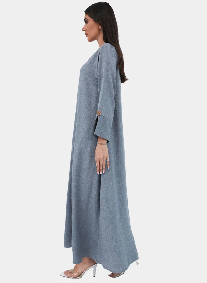 Elena by DStyle Elena by DStyle Melange Buttoned A-Line Jalabiya