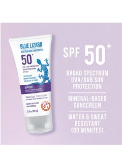 BLUE LIZARD BLUE LIZARD Sport Mineral-Based Sunscreen Lotion - SPF 50+ - 3 oz  - Image 2
