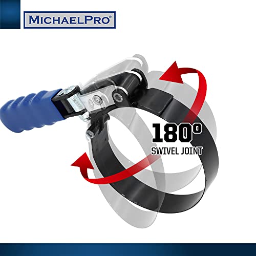 MichaelPro MP001223 4-Pcs Professional Swivel Oil Filter Wrench Set with Stand, 57 to 111mm | 2-1/4 to 4-3/8 Inches - Image 5
