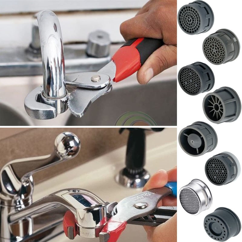 BOETOADG Faucet Aerator 2.2 GPM Plugin Restrictor Replacement Parts For Bathroom or Kitchen Plug-In Aerator (8 Sets With Gasket) - Image 5