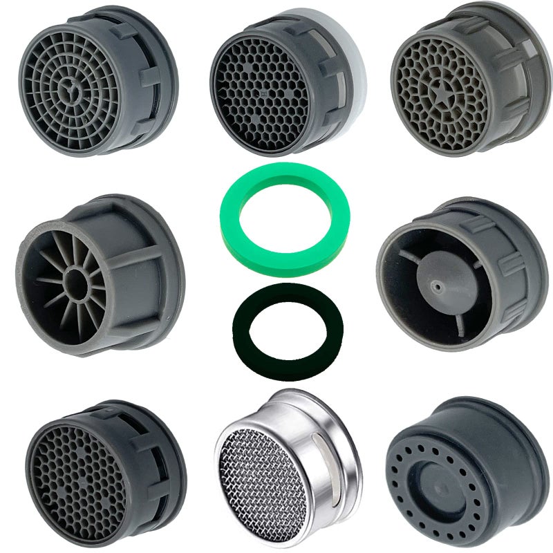 BOETOADG Faucet Aerator 2.2 GPM Plugin Restrictor Replacement Parts For Bathroom or Kitchen Plug-In Aerator (8 Sets With Gasket) - Image 1