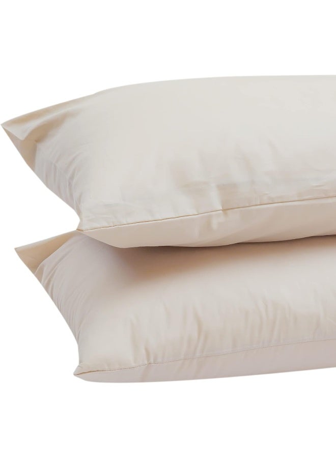 Hotel Linen Klub 2-Piece Pillow Covers - Luxurious 180 Thread Count 100% Cotton Dyed Percale - Image 1