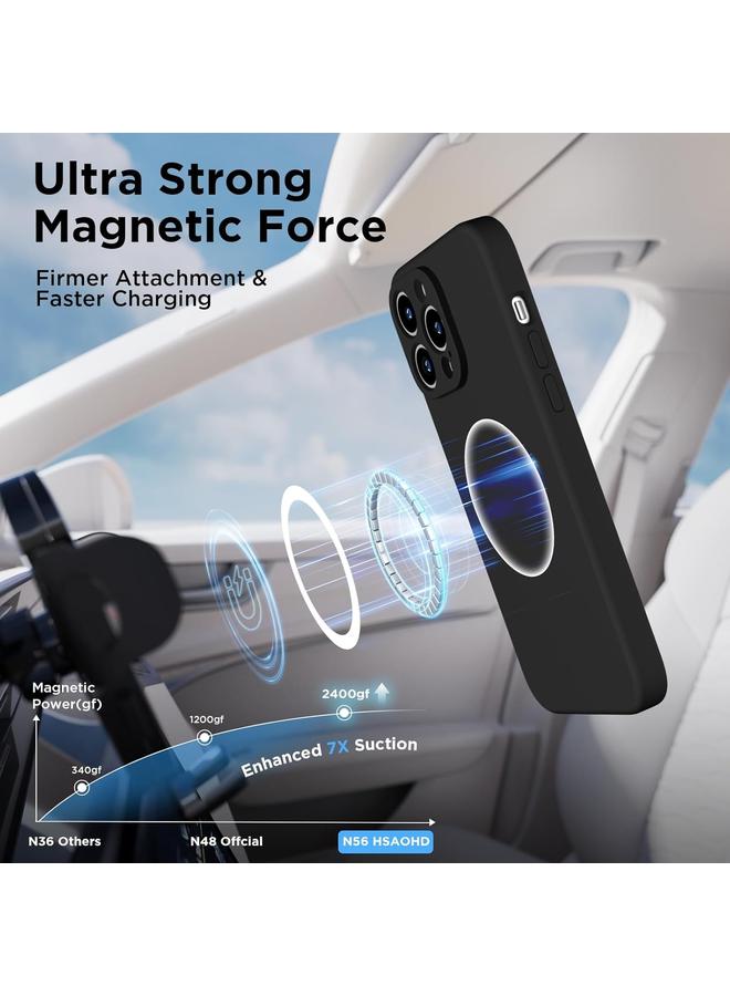 S-TOP Case For iPhone 15 Pro Silicone Suction Cup MagSafe Phone Case with Screen Film - Image 3