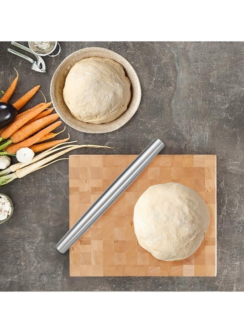 DubaiGallery 304 Stainless Steel Rolling Pin, Metal Rolling Pin, Anti-Rust Rolling Pin, Perfect Baking Accessories for Fondant, Pizza, Cakes, Pasta Dough and Short Dough  - Image 4