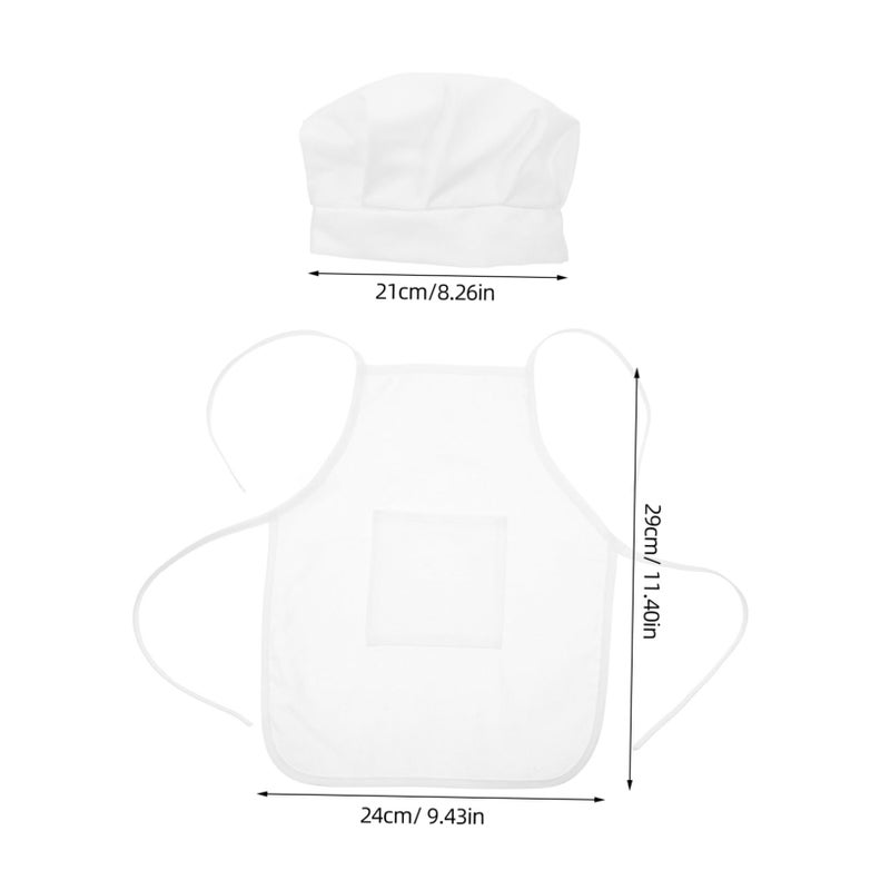 Newborn Chef Hat And Apron Photography Props Adorable Outfit Small Size - Image 3