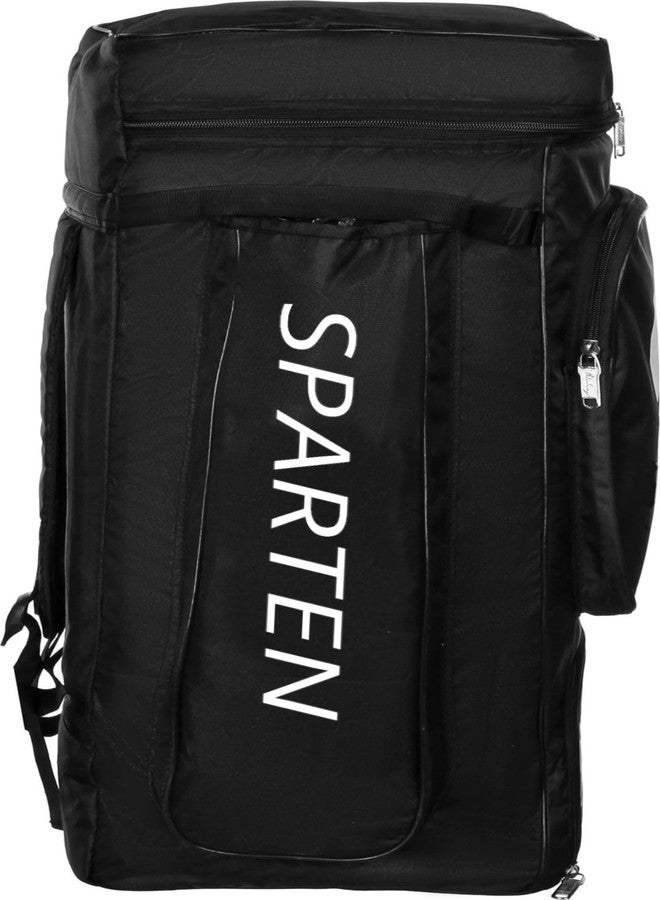 SPARTEN Nylon Cricket kit Bag Run Back Pack with Two Side Bat Pocket Cricket kit Bag,Code Black - Image 4