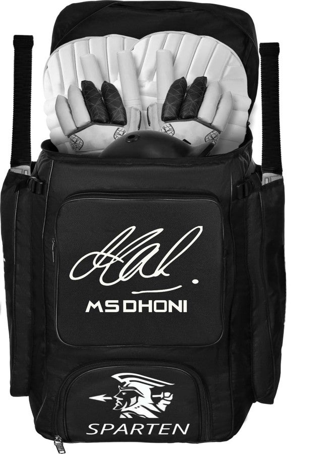 SPARTEN Nylon Cricket kit Bag Run Back Pack with Two Side Bat Pocket Cricket kit Bag,Code Black - Image 3