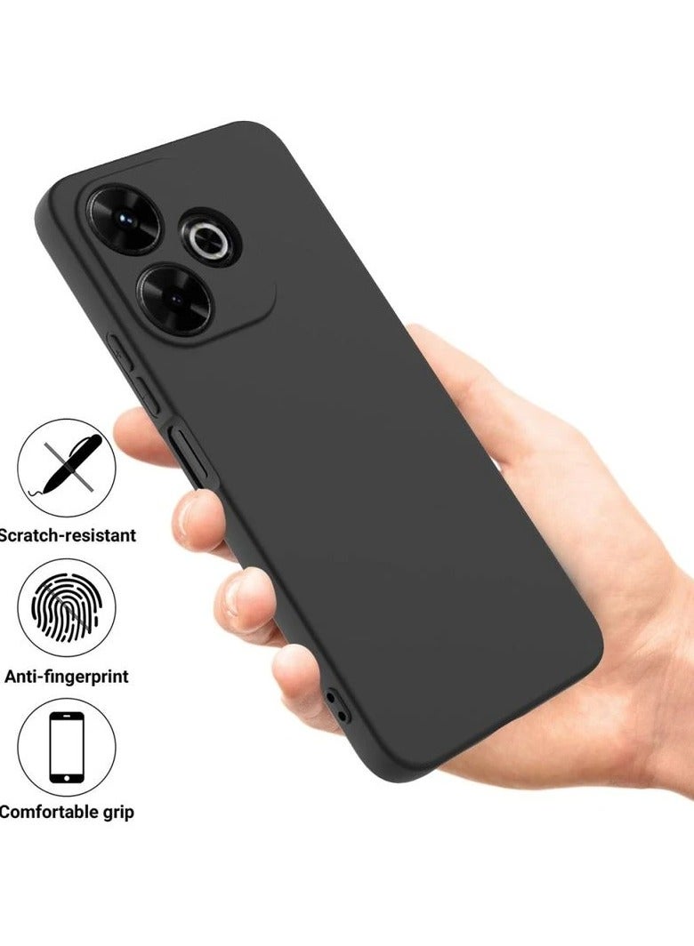 SARAOONT Xiaomi Redmi 13 - 2-Pack Matte Silicone Case Cover - Slim, Colorful, Good Grip (Black, Blue) - Image 5