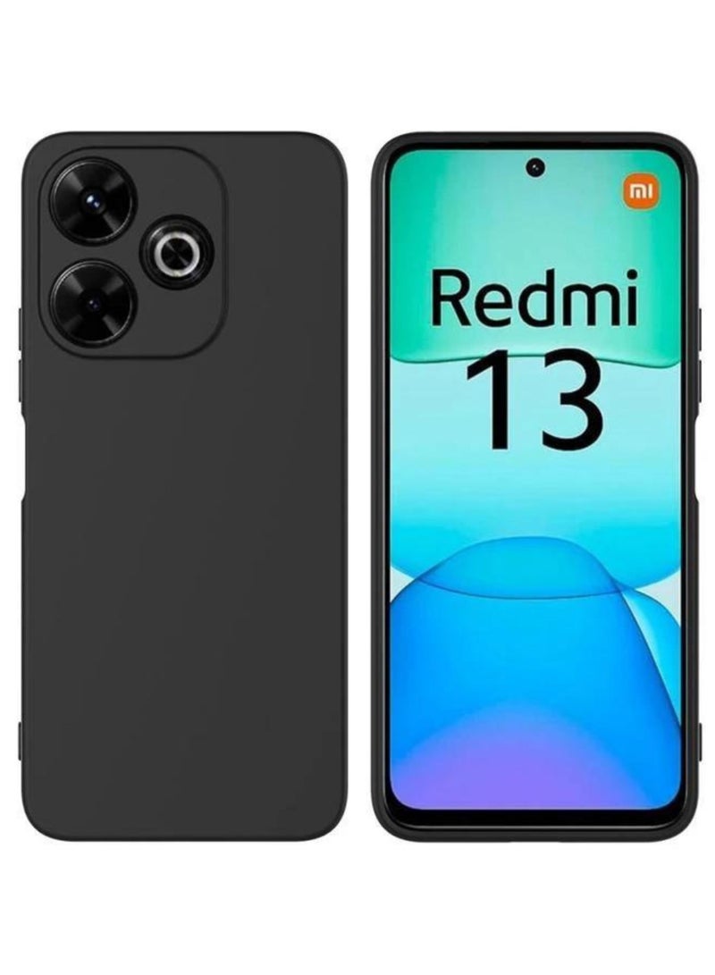 SARAOONT Xiaomi Redmi 13 - 2-Pack Matte Silicone Case Cover - Slim, Colorful, Good Grip (Black, Blue) - Image 2