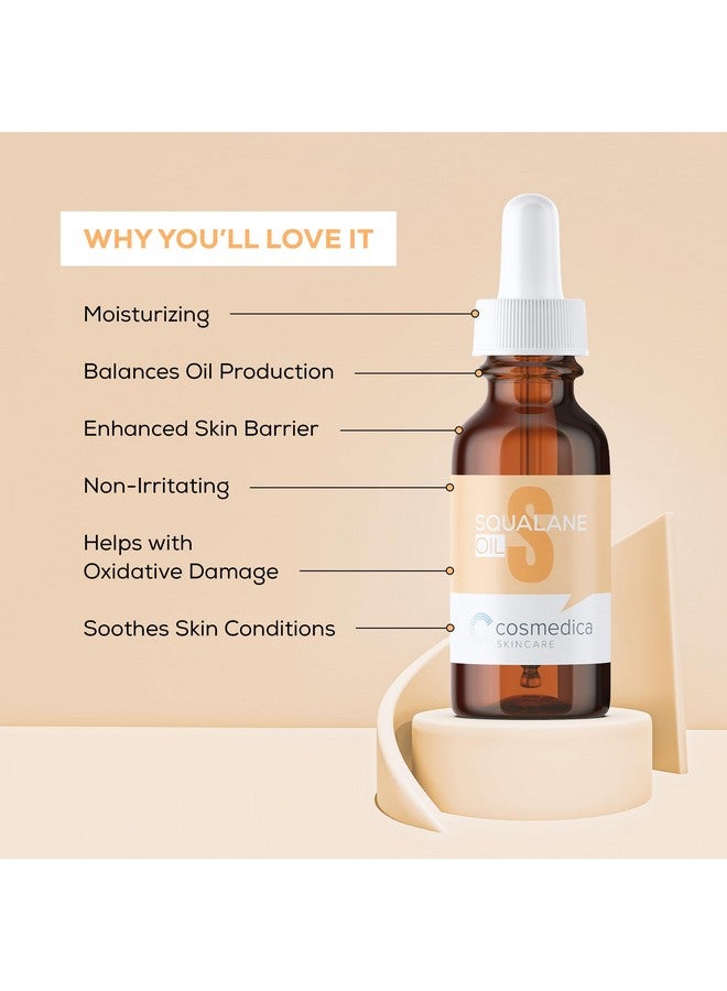 كوزميديكا سكين كير زيت السكوالين - مرطب نقي 100% مشتق من الزيتون لبشرة ناعمة ومتوازنة - مضاد للحساسية، نباتي - 1 أونصة سائلة - Image 2