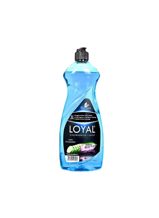 loyal Loyal 5 In 1 Lotus And Cucumber Fragranced Dishwashing Liquid With Natural Enzymes- 700ml  - Image 1