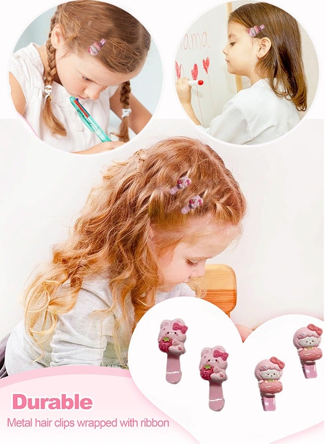 Bolivia's Hair Accessories Set for Girls, pink cartoon animal Set with hand-held rabbit shape gift box, includ  pink cartoon animal Hair Clips pink cartoon animal hairband hairband and Children's Ear Clips Exquisite Gift for Little Girl  - Image 4
