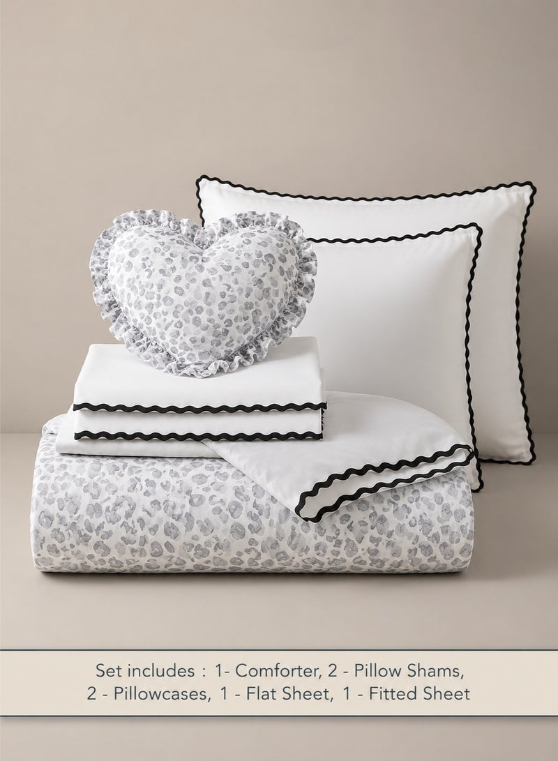 السرعوف الذهبية طقم سرير GOLD MANTIS Coastal Chic - لحاف ذو حافة صدفية، أغطية وسائد، ملاءة وملاءة - ألياف دقيقة ناعمة، راحة طوال المواسم، أبيض أنيق مع زخرفة متباينة - مقاس كوين - Image 2